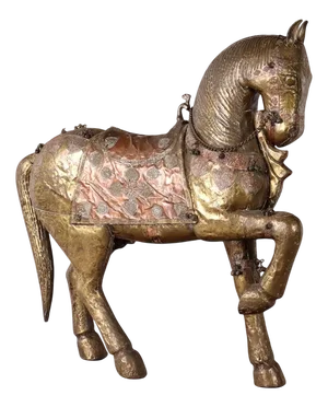 Horse Sculpture, Wood, Brass and Copper Sheet Metal