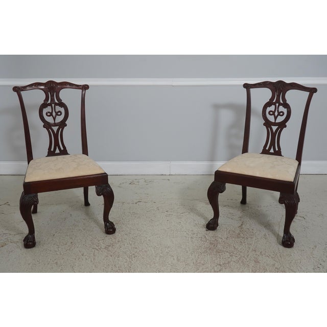 Set of 8 Baker Chippendale Clawfoot Mahogany Dining Chairs For Sale - Image 12 of 18