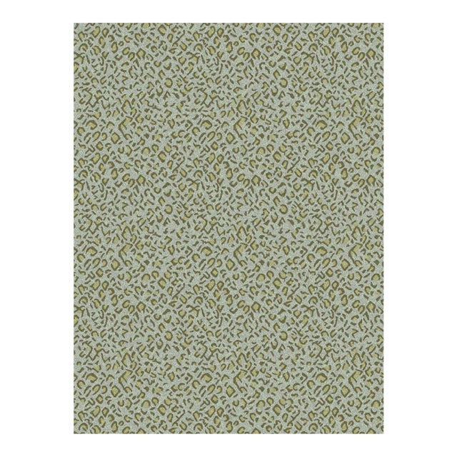 Panthera Spotted Leopard Hand-Looped Area 8' x 10' Rug - Peridot Green For Sale