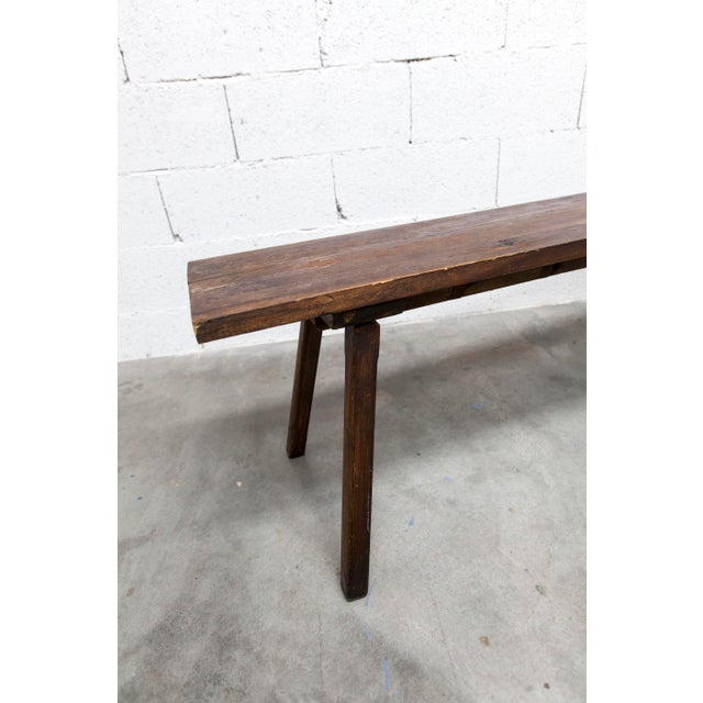 Brutalist Artisanal Bench, 1960s For Sale - Image 4 of 10