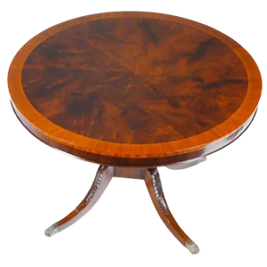 Traditional Mahogany Harp Center Table