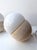 Mid-Century Modern Pair of Travertine and Opaline Glass Culbuto Lamps Italy, 1980s For Sale - Image 3 of 12