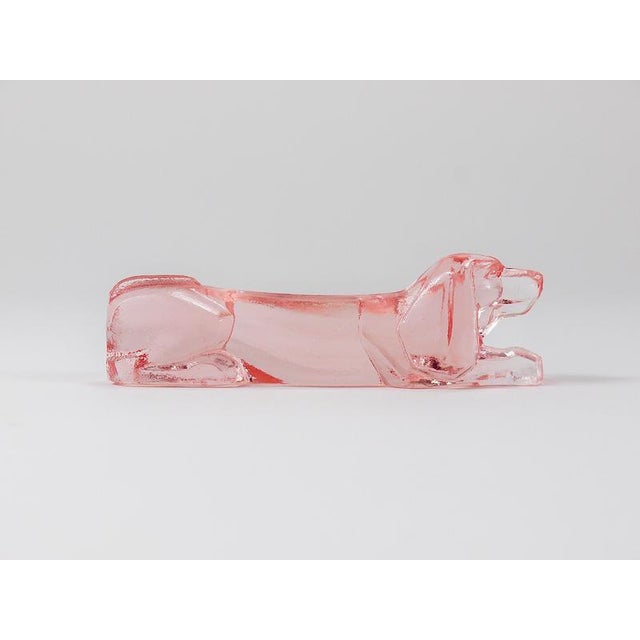 Art Deco Dog Knife Rests in Rosé Glass, 1930s, Set of 12 For Sale - Image 14 of 18