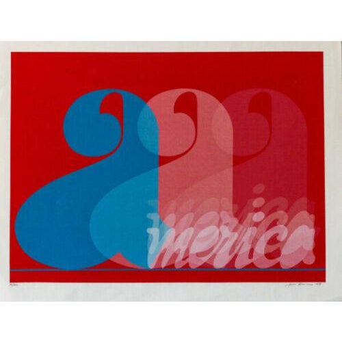 Artist: Jack Brusca Title: America Medium: Silkscreen Signed: Hand Signed Year: 1977 Edition: From the edition of 200...