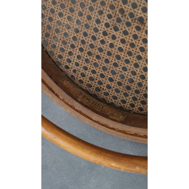 Vintage Bistro Chair with Wicker Seat For Sale - Image 11 of 12