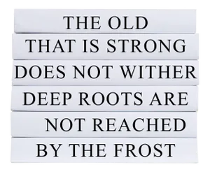Decorative Books - Quote Book Stack - "Roots"