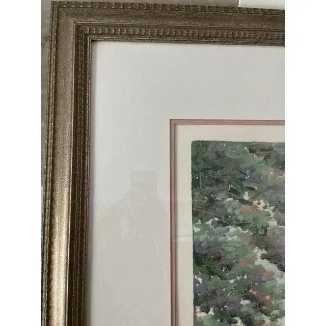 Original Framed Watercolor Landscape Painting Signed by Artist For Sale In Chicago - Image 6 of 9