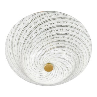 Fulvio Bianconi for Venini Murano Flush Mount Zanfirico, 1950s For Sale