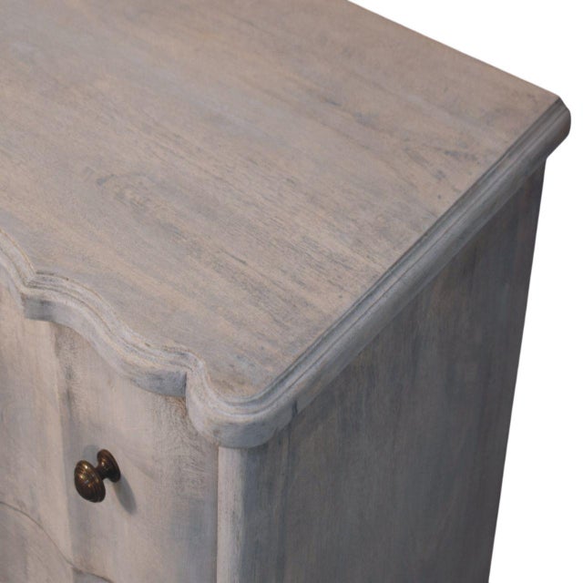 Curved Leg Mango Wood Chest With Acid Wash Finish For Sale In Philadelphia - Image 6 of 8