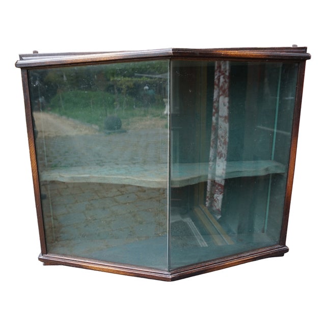 Vintage Art Deco Hanging Wall Display Cabinet, 1930s For Sale