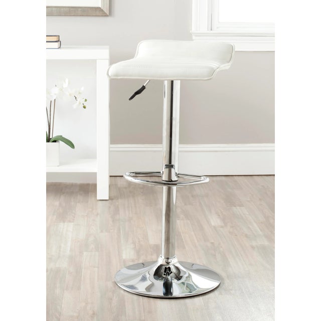 2020s Briony Swivel Barstool in White For Sale - Image 5 of 6