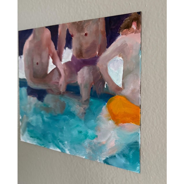 Contemporary Pool View (Nearsighted) - Oil on Panel by Kory Alexander For Sale - Image 3 of 4