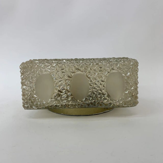 Mid-Century Glass Ceiling / Wall Lamp, 1970s For Sale - Image 6 of 10