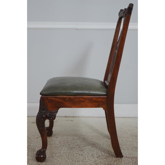 Chippendale Set of 8 Henredon Mahogany Dining Chairs For Sale - Image 3 of 18