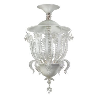 Art Deco Murano Glass Chandelier attributed to Ercole Barovier, 1930s For Sale