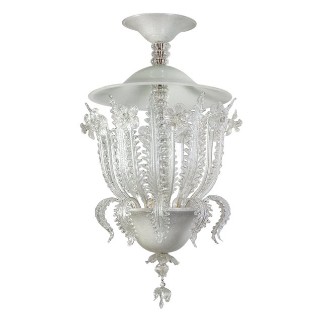 Art Deco Murano Glass Chandelier attributed to Ercole Barovier, 1930s For Sale