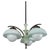 Art Deco Mint Glass and Chrome Chandelier, Former Czechoslovakia, 1930s For Sale - Image 14 of 14