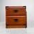 Contemporary Small Japanese Desk Cabinet with Extendable Bookend, 1980s For Sale - Image 3 of 10