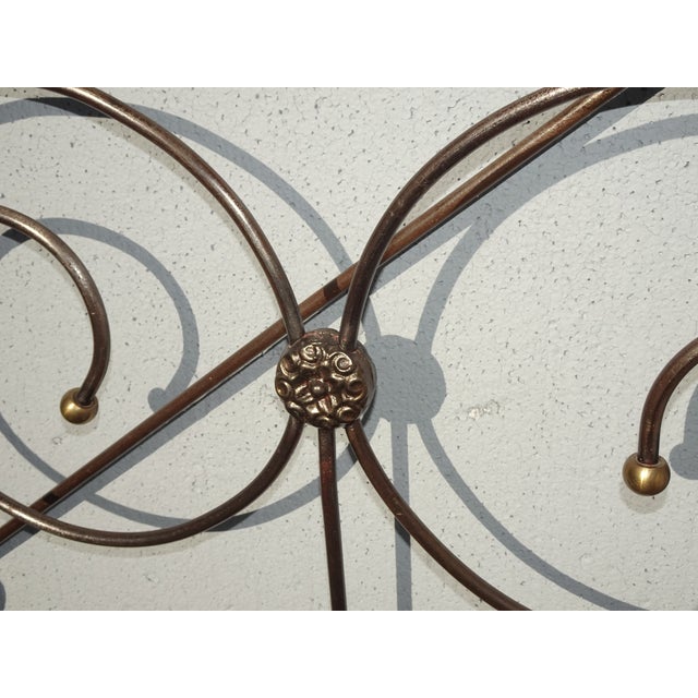 Pair of French Country Iron Twin Bed Frames Headboards & Rails ~ Match but Dont For Sale - Image 9 of 17