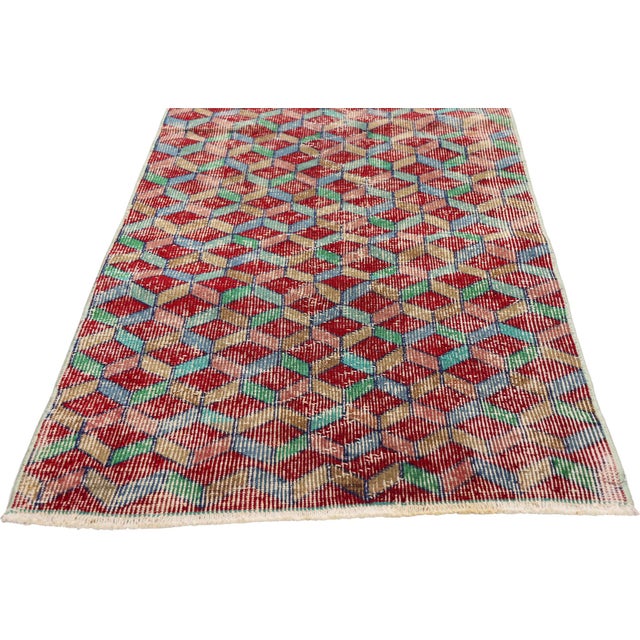 Zeki Muren Vintage Turkish Sivas Rug, 02'02 X 07'04 For Sale - Image 4 of 10