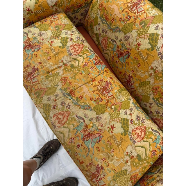 Mid-Century Chinoiserie Loveseat Sofas - A Pair For Sale - Image 13 of 16