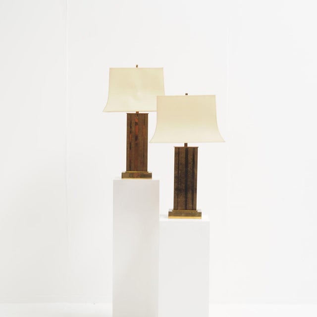 Gold Large Brass Table Lamps by Willy Daro, Belgium, 1970s, Set of 2 For Sale - Image 8 of 12