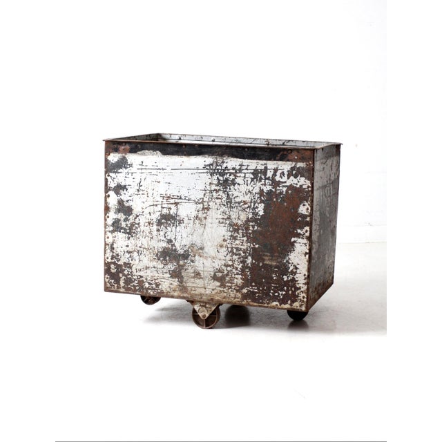 Vintage Industrial Cart Bin For Sale - Image 12 of 12