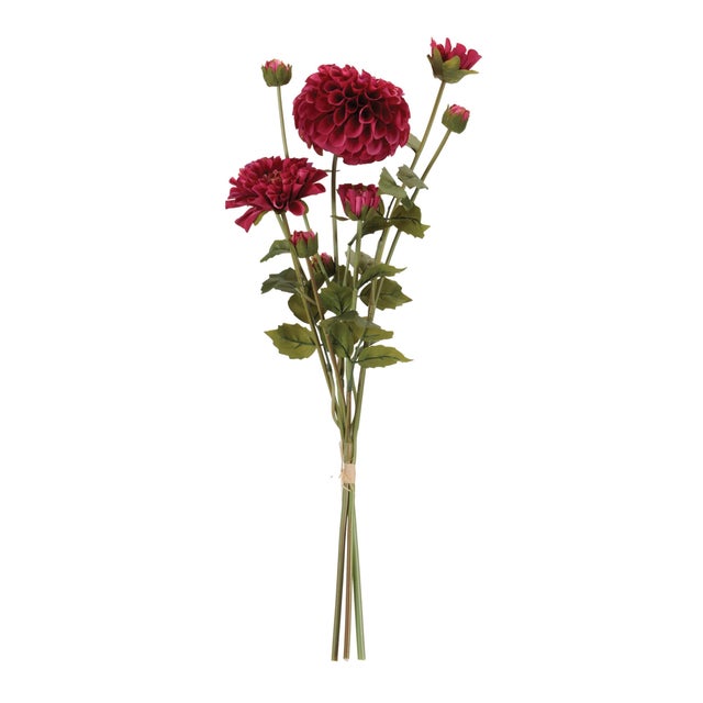 Bring vibrant garden beauty indoors with this Zinnia Flower Bundle Set. Featuring full, layered blooms in rich purple...