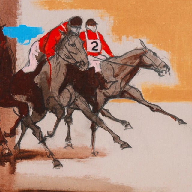 'Steeplechase, Los Altos Hunt' by Frank Ashley, St. Martin's School, Pennsylvania Academy of Fine Arts, Art Students' League, Carmel Art Association For Sale In Monterey, CA - Image 6 of 10