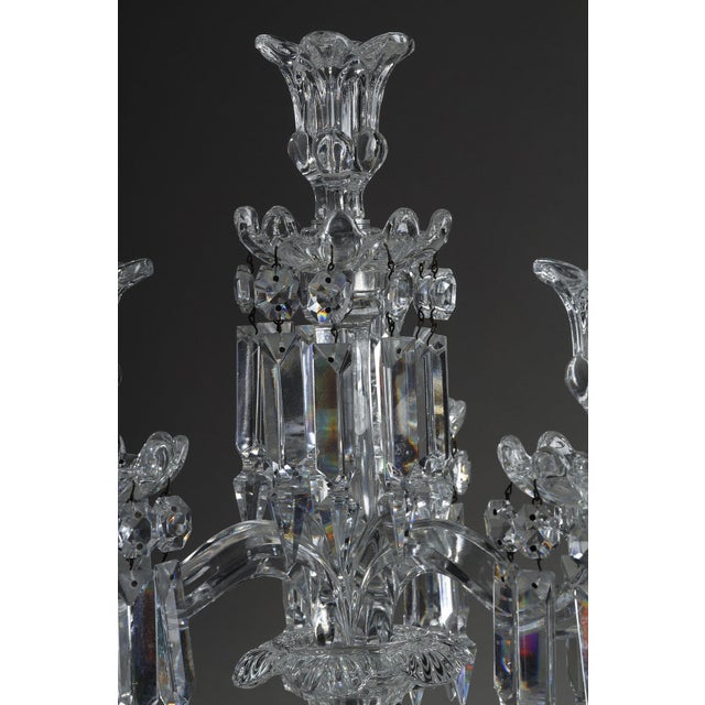 Baccarat Crystal Girandoles with Four Light Arms, 1900s, Set of 2 For Sale - Image 17 of 18
