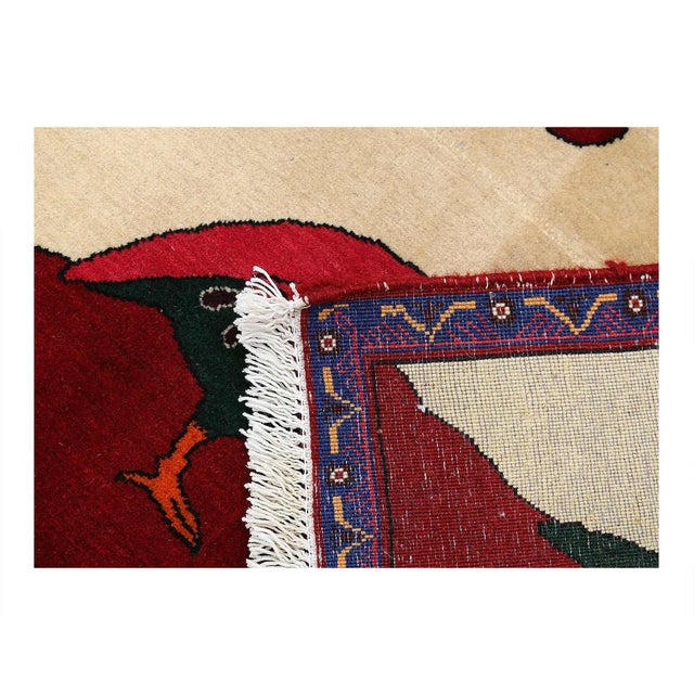 Traditional Fine Hand Knotted Persian Shiraz Rug For Sale - Image 3 of 4
