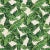 Sample - Schumacher Tropical Leaf Epingle Fabric in Green & Ivory For Sale