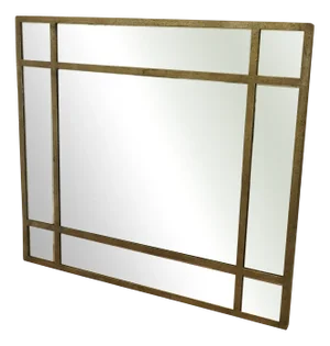 Large Gilt Metal Margin Wall Mirror, 1960s
