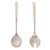 Boho Chic Artifacts Rattan Stainless-Steel Serving Pieces with Gift Box in White - Set of 2 For Sale - Image 3 of 5