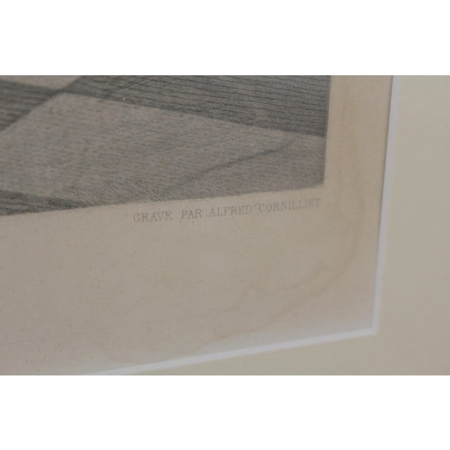 French Vintage 19th Century French Interior Room Scene Engraving For Sale - Image 3 of 12