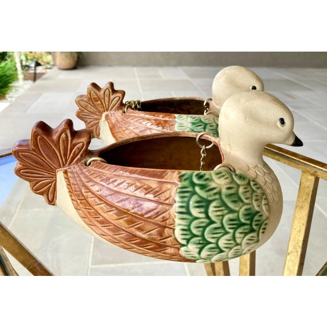 Circa 1970 Hanging Earthenware Dove Planters, a Pair For Sale In Austin - Image 6 of 13