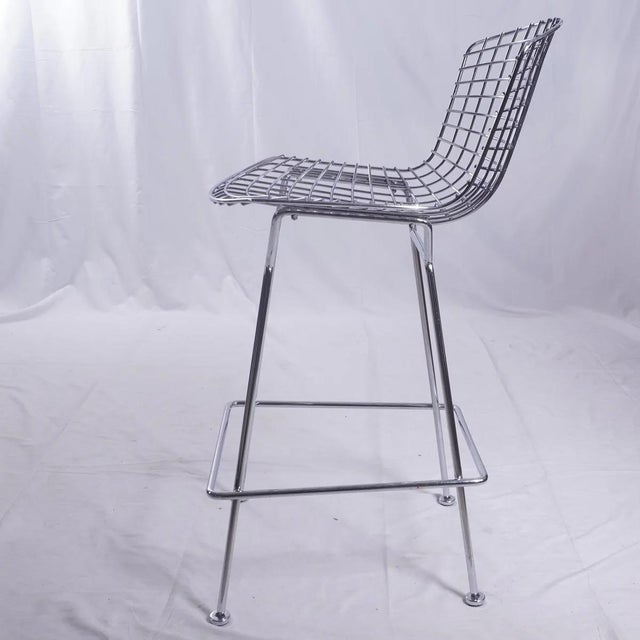 Metal Knoll Bertoia Bar Stools Designed by Harry Bertoia, Set of 3 For Sale - Image 7 of 9