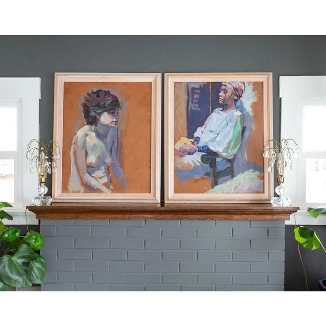 This portrait oil painting was created by Gerald (Gerry) Spencer in the late 20th century, and purchased in the '80s by a...