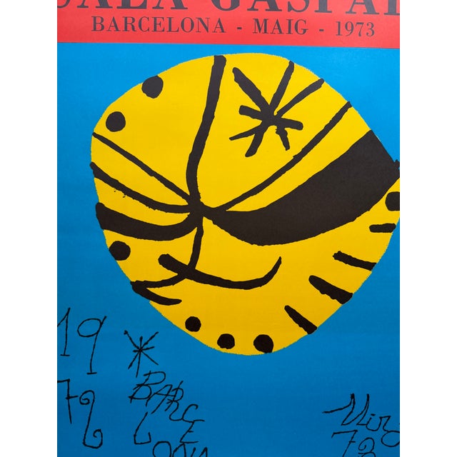 Abstract Joan Miró (1893–1983), Sala Gaspar, Barcelona, 1973, Vintage Exhibition Poster For Sale - Image 3 of 9