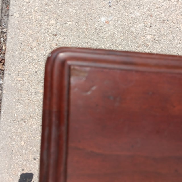 Vintage French Country Ethan Allen Cherry Finish Coffee Table With Cabriole Legs For Sale - Image 9 of 14