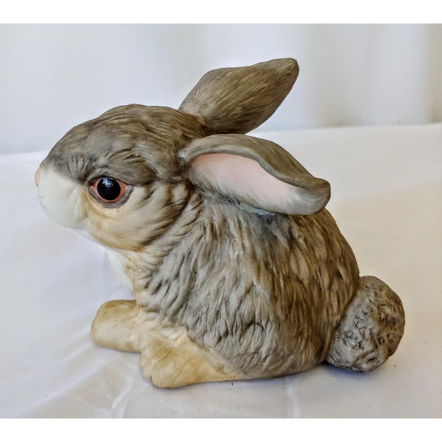 Boehm Rabbit at Rest Figurine | Chairish