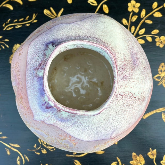 Vintage Foss Creek Pottery Variegated Salt Glaze Vase by Tony Evans For Sale In Philadelphia - Image 6 of 11