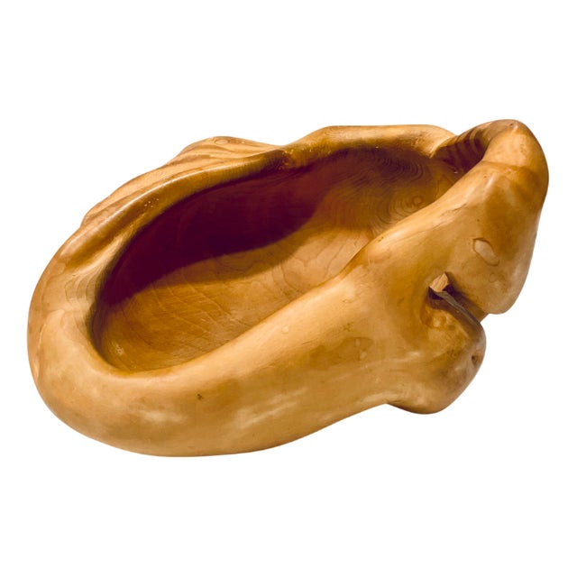 Vintage Swedish Burl Wood Bowl, 1940s For Sale