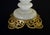 Metal 1950s Hollywood Regency Opaline Milk Glass & Cast Brass Accent Lamp For Sale - Image 7 of 8