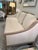 Transitional Wood Framed Sofa in White Linen For Sale - Image 3 of 8
