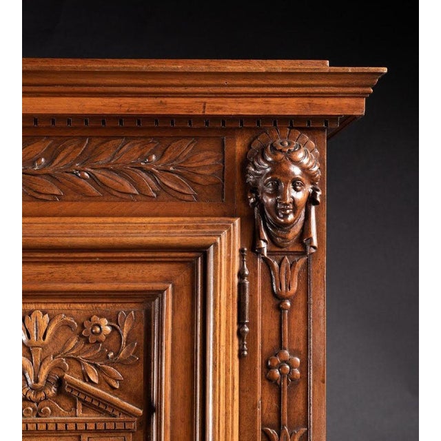 Renaissance Double Cabinet in Walnut, 19th Century For Sale - Image 6 of 12