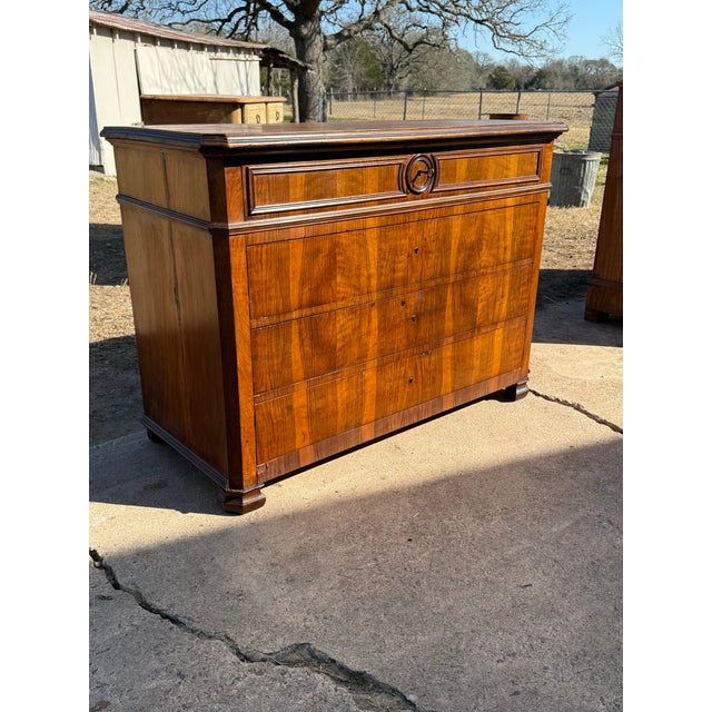 19th Century French Louis Philippe Commode from Canne France. Made of walnut, the wood has been finished with a lustrous...