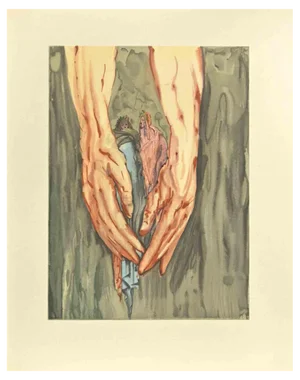 Salvador Dalí, Hell, Woodcut, 1963