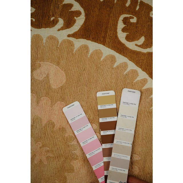 Suzani Wall Decor - Tribal Tapestry 4'2'' X 4'4'' For Sale - Image 9 of 10