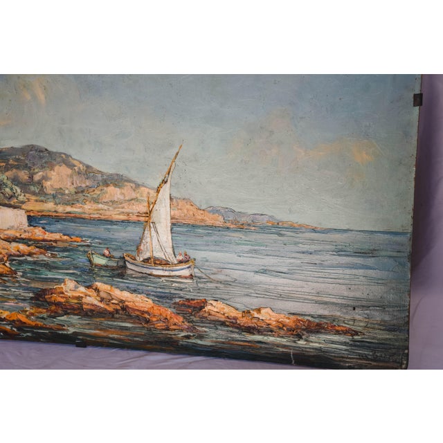 19th Century Oil on Panel with Iron Frame For Sale In Houston - Image 6 of 9